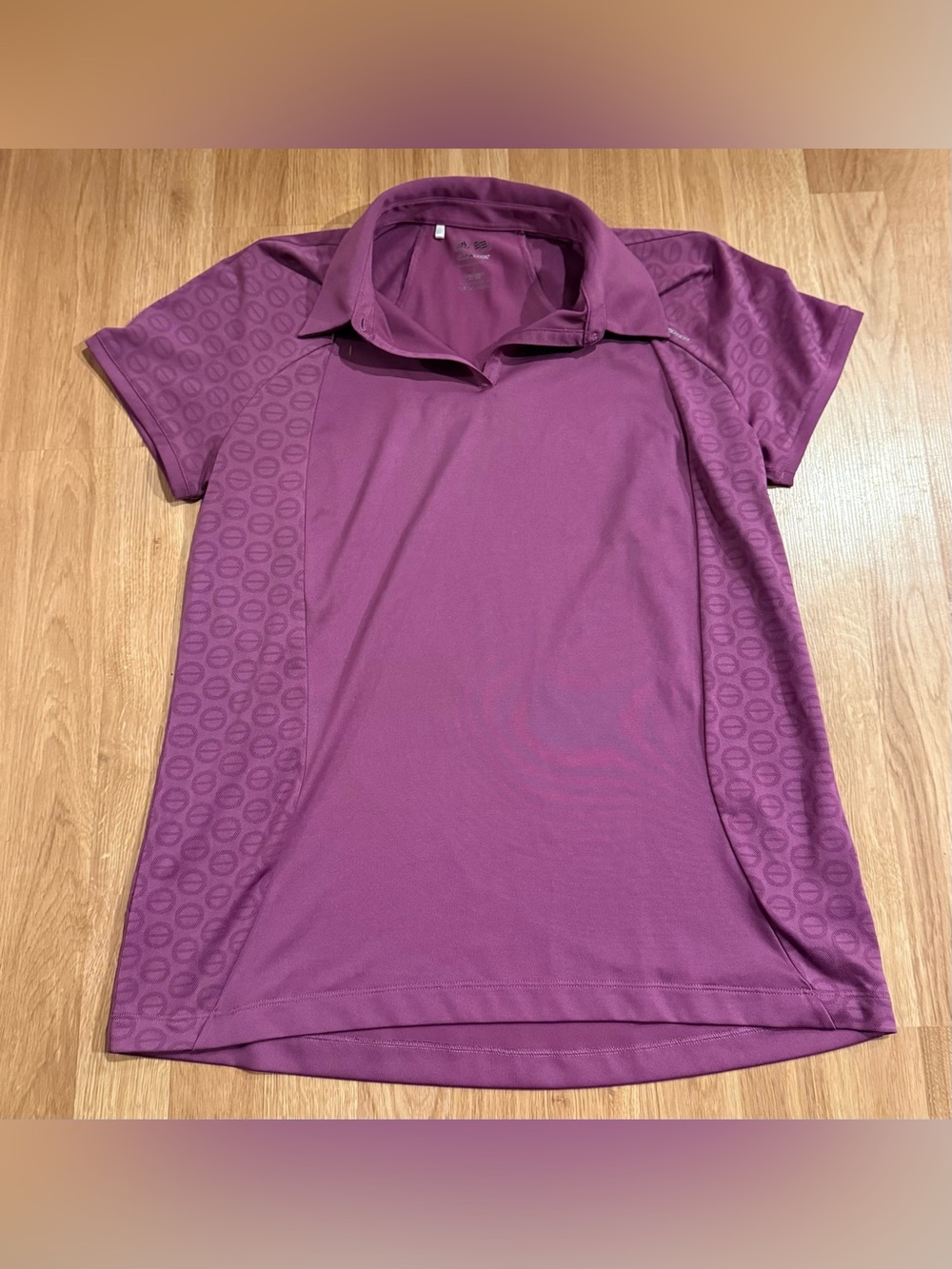 EUC Adidas Golf Crossover Novelty Short Sleeve ClimaCool Polo-Purple-Women’s L